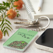 のラッキー感じなセント・パトリックの日の名前をグリーン キーホルダー (正面右)