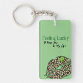 のラッキー感じなセント・パトリックの日の名前をグリーン キーホルダー