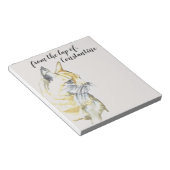 のラップから水彩猫オレンジホワイト虎猫 ノートパッド (アングル)