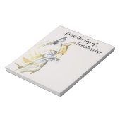 のラップから水彩猫オレンジホワイト虎猫 ノートパッド (回転)