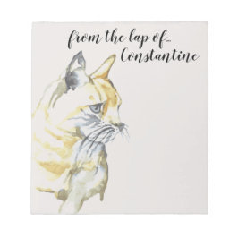 のラップから水彩猫オレンジホワイト虎猫 ノートパッド