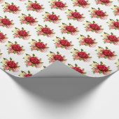 のラッ結婚ピング紙バラ ラッピングペーパー (角)