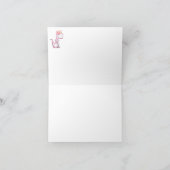 *~*のラベンダーのドラゴンの女の赤ちゃんのシャワーは感謝していしています サンキューカード (内部)