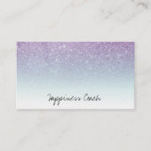*~*のラベンダーの水の白くグラデーションな勾配のグリッター 名刺 (正面)