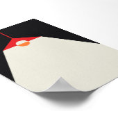 のランつるプイラストレーション – ムーディミニマリストウォール ポスター (角)