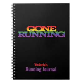 のランニングジャーナルとゴランニングンの虹の文字 ノートブック