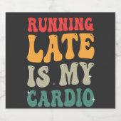 のランニング後半は私のカーディオのおもしろいレトロフィットネスギフト ビールラベル (シングルラベル)