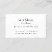 のランニング馬の写真 – トレーナー – 名刺 (裏面)