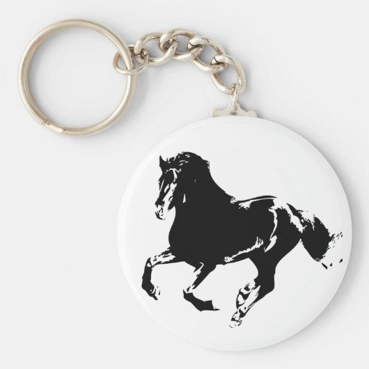 のランニング馬の鍵鎖 キーホルダー (正面)