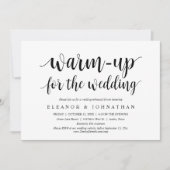 のリハーサル結婚ディナーパーティーのウォームアップ 招待状 (正面)