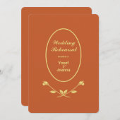 のリハ結婚ーサルとディナー招待状QRコード 招待状 (正面/裏面)