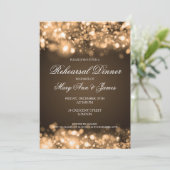 のリハ結婚ーサルディナーはきらめく金ゴールド 招待状 (スタンド正面)