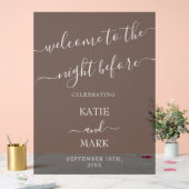 のリハ結婚ーサルディナーウェルカムブラックフロステッド アクリルサイン (ウェディング)