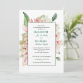 のリハ結婚ーサルディナーエレガントフローラ 招待状 (スタンド正面)