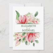 のリハ結婚ーサルディナーエレガントフローラ 招待状 (裏面)