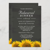 のリハ結婚ーサルディナーサンフラワーズシャルボード 招待状 (正面/裏面)