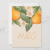 のリハ結婚ーサルディナーシトラスオレンジモダン 招待状 (裏面)