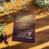 のリハ結婚ーサルディナーシャンパングラスウッド 招待状