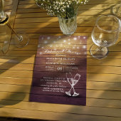 のリハ結婚ーサルディナーシャンパングラスウッド 招待状