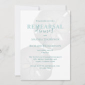 のリハ結婚ーサルディナーターコイズサンドドル 招待状 (正面)