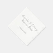 のリハ結婚ーサルディナーナプキンズハッシュタグシルバー スタンダードカクテルナプキン (角)
