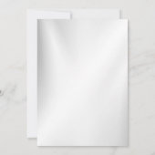 のリハ結婚ーサルディナーネイビーブルーホワイトフローラ 招待状 (裏面)