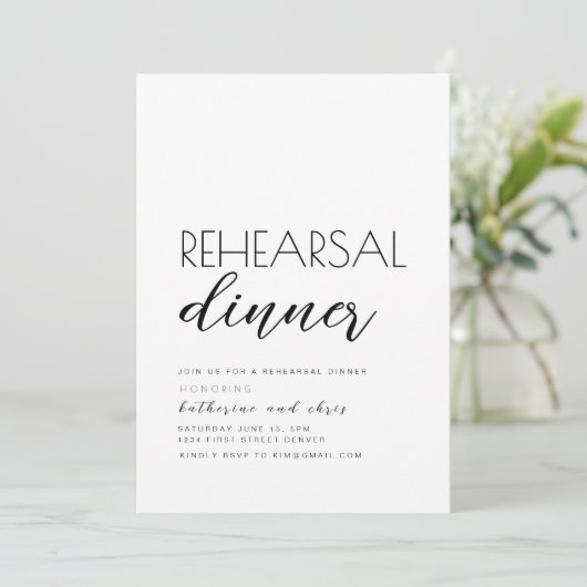 のリハ結婚ーサルディナーパーティの招待状 招待状 (スタンド正面)