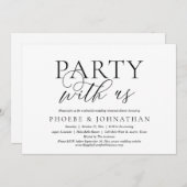 のリハ結婚ーサルディナーパーティーと米国招待状 招待状 (正面/裏面)