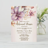 のリハ結婚ーサルディナーパーティーボホピンク 招待状 (スタンド正面)