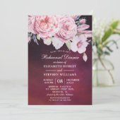 のリハ結婚ーサルディナーボホフローラパープルライト 招待状 (スタンド正面)