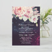 のリハ結婚ーサルディナーボホフローラパープルライト 招待状 (スタンド正面)