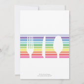 のリハ結婚ーサルディナーレインボーカトラリー招待状 招待状 (裏面)