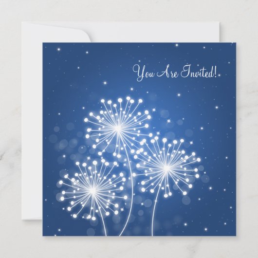 のリハ結婚ーサルディナー夏の輝くサファイア 招待状 (裏面)