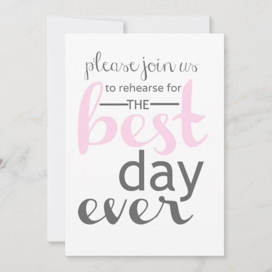 のリハ結婚ーサルディナー招待状 招待状 (正面)