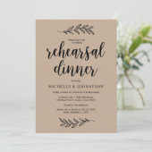 のリハ結婚ーサルディナー素朴、ファームブラウンクラフト 招待状 (スタンド正面)