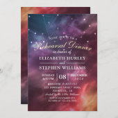 のリハ結婚ーサルディナー銀河系星団 招待状 (正面/裏面)