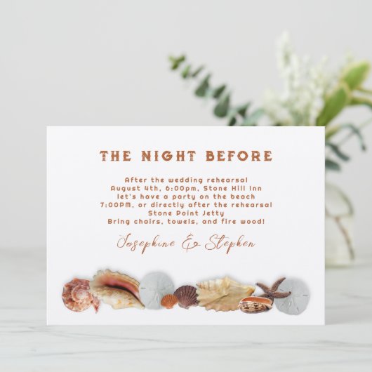 のリハ結婚ーサルビーチパーティの招待状 招待状 (スタンド正面)