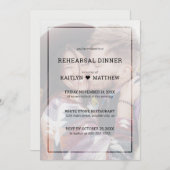 のリハ結婚ーサル写真ミニマルタイポグラフィ 招待状 (正面/裏面)