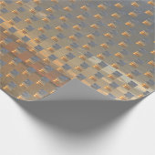 のリラックスビーチサンライズオーバーウォーターフォトコラージュ ラッピングペーパー (角)