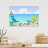 のリラックスビーチポスター/プリント ポスター (キッチン)