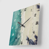 のリラックス定年時計 スクエア壁時計 (傾斜)