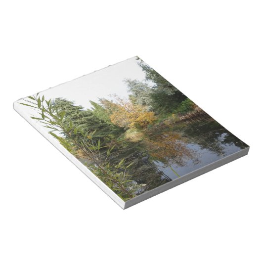 のリラックス庭のシーン写真、美しい木… ノートパッド (アングル)