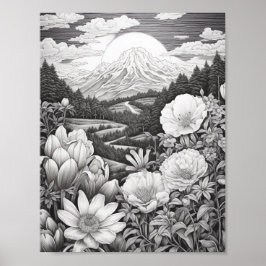 のリラックス景観着色ポスター ポスター