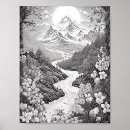 のリラックス景観着色ポスター ポスター