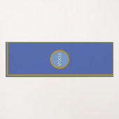 のリラックス海の日の出、亀、星、真珠 ヨガマット (裏面(横))