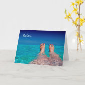 のリラックス海退職足 カード (黄色い花)