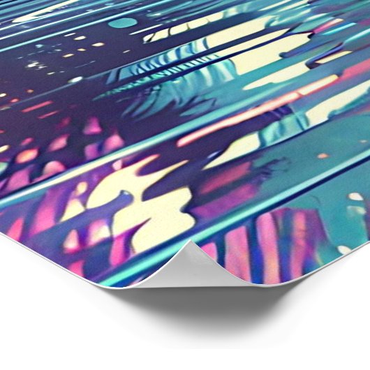 のリラックス瞑想宇宙と反射 ポスター (角)