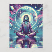 のリラックス瞑想宇宙と反射 ポストカード (正面)