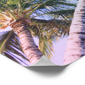 のリラックス虹色のヤシの木 ポスター (角)