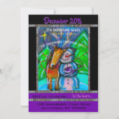 のリラックス雪だるま年間クリスマスパーティー招待状 招待状 (正面)